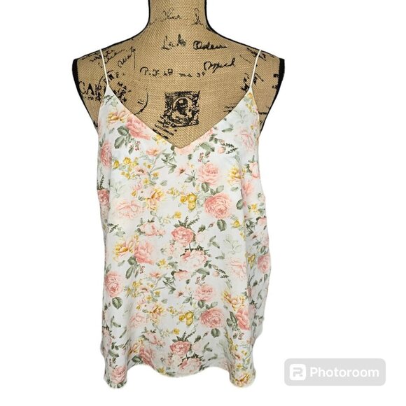 Forever 21 Pink Floral Feminine Camisole - Picture 1 of 8